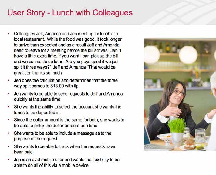 User Story–Lunch